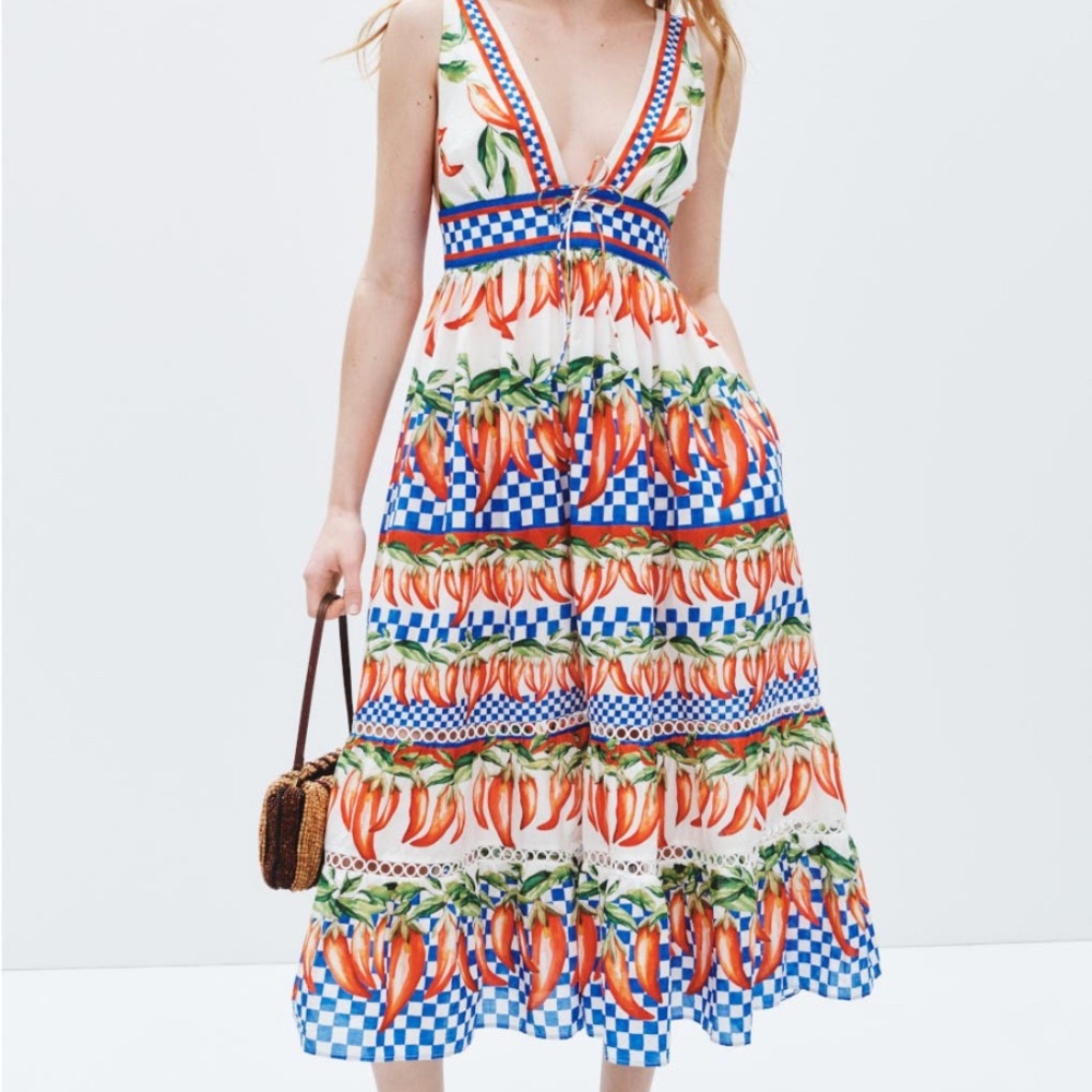 FARM Rio Picnic Peppers Ainika Midi Dress
